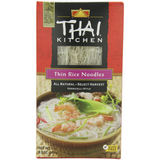 Thai Kitchen Gluten-Free Thin Rice Noodles, 8.8 oz. (Pack of 6)