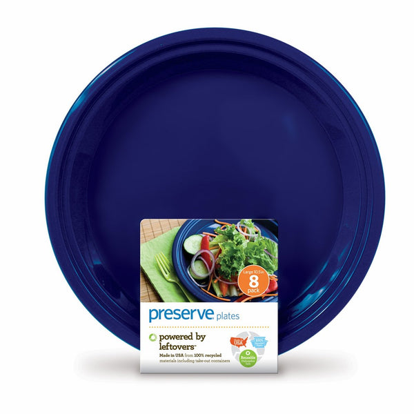 Preserve On the Go Large Plates, Set of 8, Midnight Blue