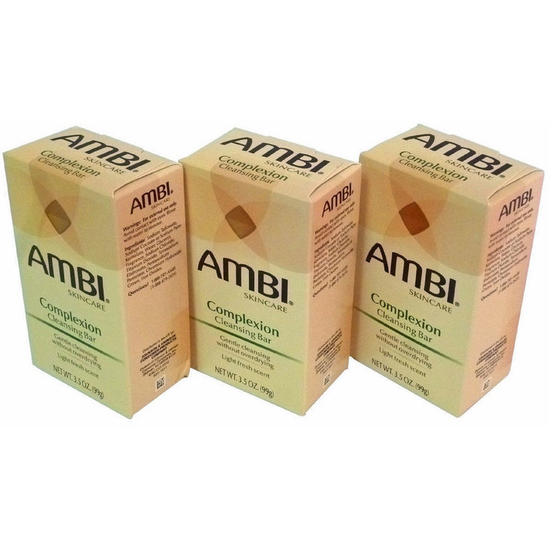 Ambi Complexion Cleansing Bar Soap, 3.5 oz (Pack of 3)