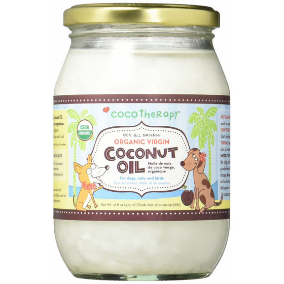 CocoTherapy CTT-0001-16 1 Piece Virgin Coconut Oil, 16 oz