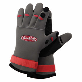 Berkley BTNFGG NEOPENE FISH GRIP GLOVES Neoprene Fishing Gloves, Grey