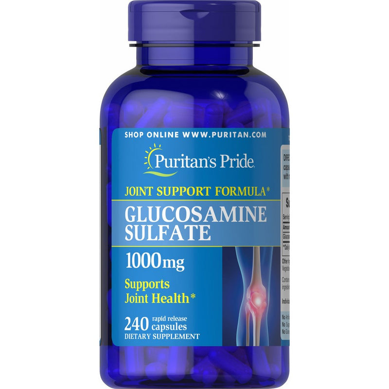 Puritan's Pride Glucosamine Sulfate 1000 mg, Supplement for Maintenance of Healthy Joints, 240 Rapid Release Capsules