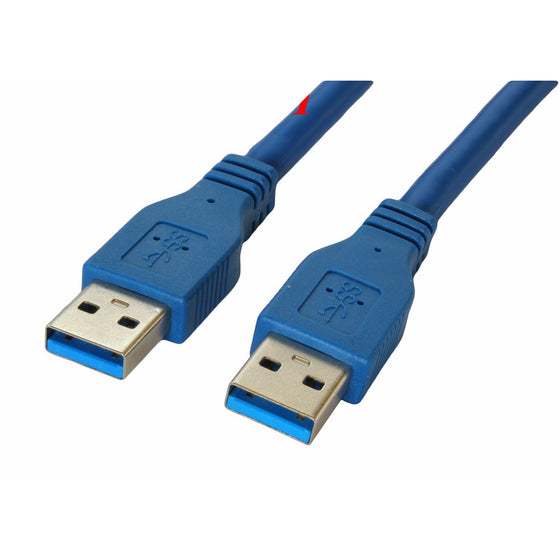 Superspeed USB 3.0 Type A Male to Type A Male 24/28AWG Cable (6 Feet, Blue) Free Shipping