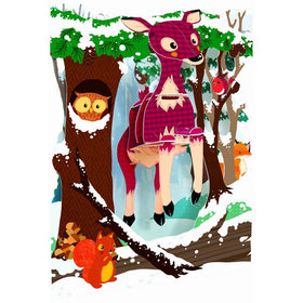 Santoro Interactive 3D Swing Greeting Card, Deer