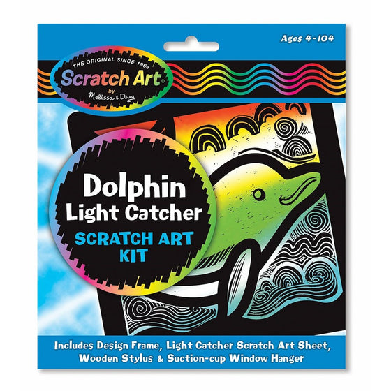 Melissa & Doug Dolphin Light Catcher Scratch Art Kit