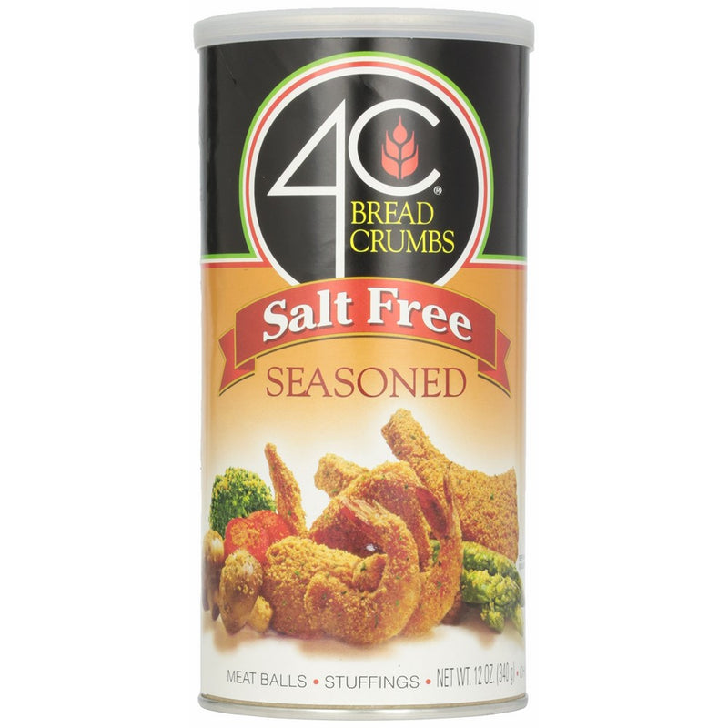 4C Bread Crumbs, Seasoned Salt Free, 12 oz