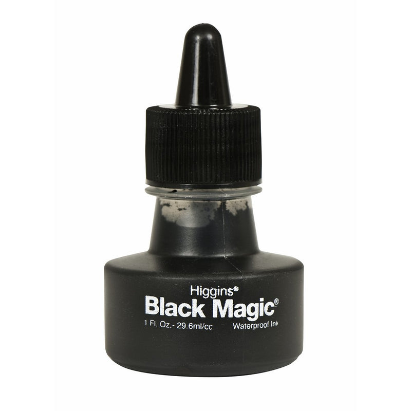 Higgins Black Magic Pigmented Drawing Ink, 1 Ounce Bottle (44011)