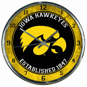 WinCraft NCAA Iowa Hawkeyes Chrome Clock, 12" x 12"