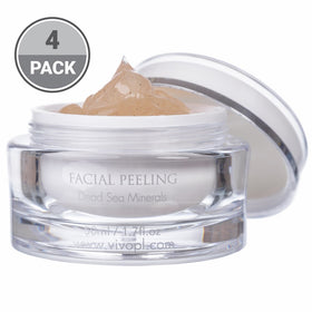 Vivo Per Lei Dead Sea Facial Peeling Gel, Exfoliating Skin and Blackheads Without Hurting Your Face, 1.7 Fl. Oz. (Pack of 4)