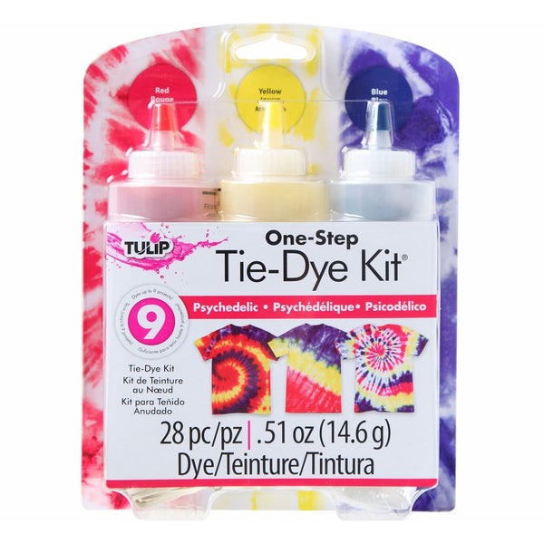 Tulip One Step 3-Color Tie Dye Kits, Psychedelic