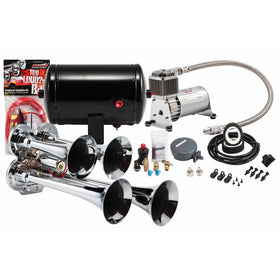 Kleinn Air Horns HK4 Complete Quad Air Horn Package - Chrome