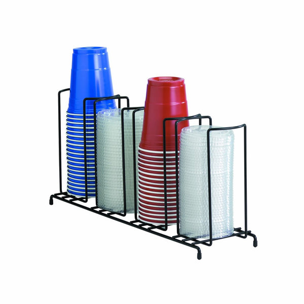 Dispense-Rite WR-4 Four Section Wire Rack Cup and Lid Organizer