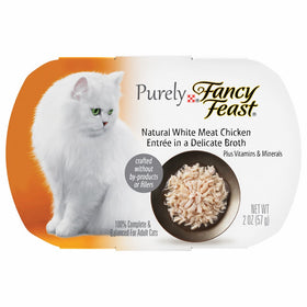 Purina Fancy Feast Purely Natural White Meat Entree Chicken Adult Wet Cat Food - Ten (10) 2 oz. Trays