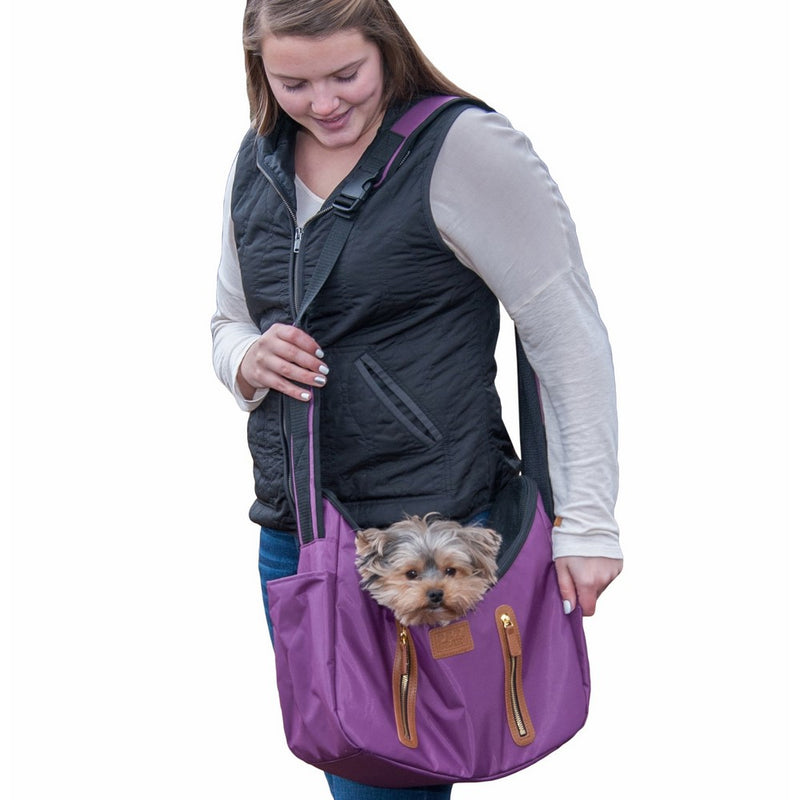 Pet Gear R&R Sling Carrier for Cats/Dogs, Storage Pockets, Removable Washable Liner, Zippered Top with Mesh Window