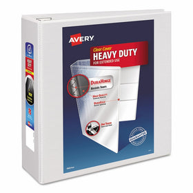 Avery Heavy-Duty View Binder with 4-Inch One Touch EZD Ring, White (79104)