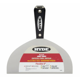 Hyde Tools 02995 8-Inch Hammer Head Flex Joint Knife, Black and Silver