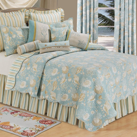 C&F Home Natural Shells Full/Queen Quilt 90x92 - Coastal Theme