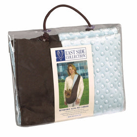 East Side Collection Reversible Sling Pet Carriers — Versatile Polyester Over-the-Shoulder Carriers for Small Dogs, Brown/Blue
