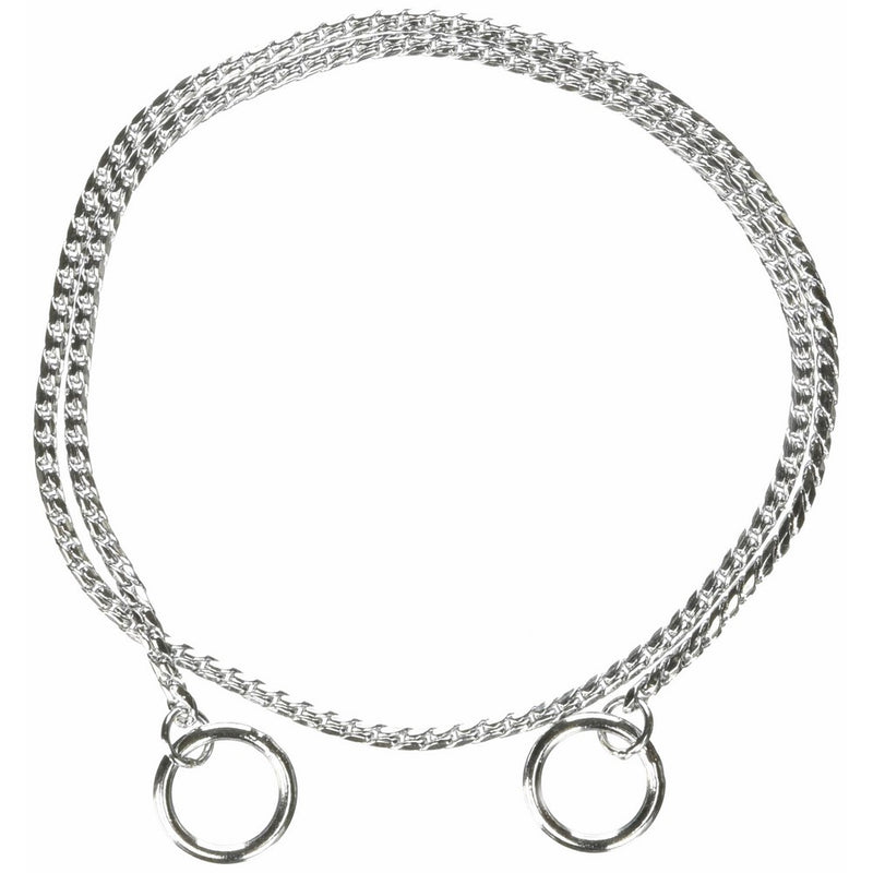 Guardian Gear X-Fine Chrome Snake-Chain Dog Collar, 22"