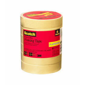 Scotch 3437-6-MP Home and Office Masking Tape, 1-Inch x 55-Yards, 6 Rolls