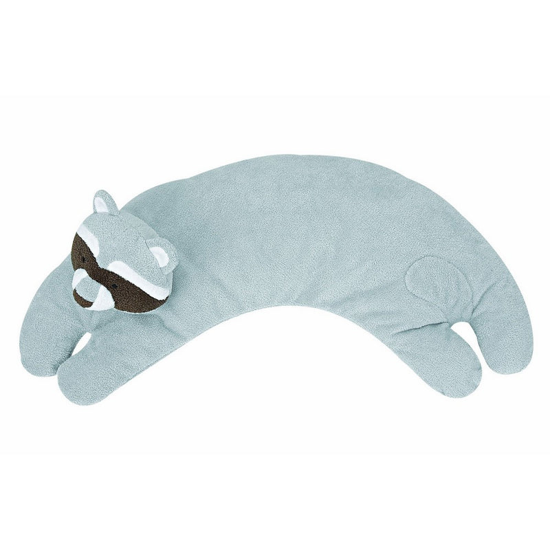 Angel Dear Curved Pillow, Greyish Blue Raccoon