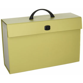 Smead Portable Expanding File Box, 19 Pockets, Alphabetic (A-Z) and Subject Labels, Handle and Closure, Legal, 1 Count, Color Varies (70806)