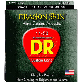 DR Strings DSA-11Coated Phosphor Bronze Acoustic Guitar Strings, Custom