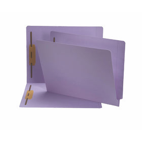 Smead End Tab Fastener File Folder, Shelf-Master Reinforced Straight-Cut Tab, 2 Fasteners, Letter Size, Lavender, 50 per Box (25540)