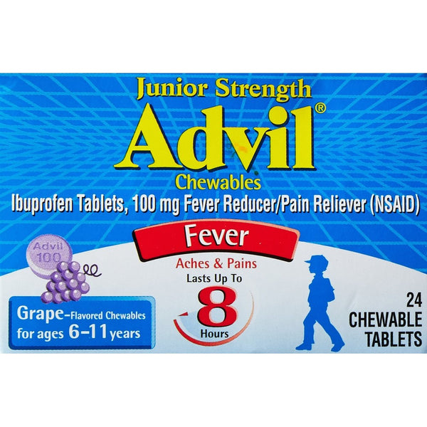 Advil Junior Strength Pain Reliever - 24 Chewable Tablets