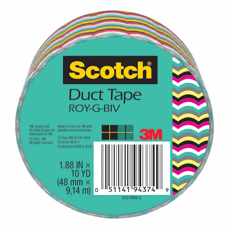 3M Duct Tape, Rainbow, 1.88-Inch by 10-Yard