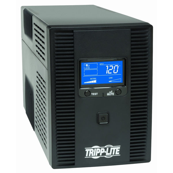 Tripp Lite 1500VA 900W UPS Battery Back Up, AVR, LCD Display, Line-Interactive, 10 Outlets, 120V, USB, Tel & Coax Protection (SMART1500LCDT)