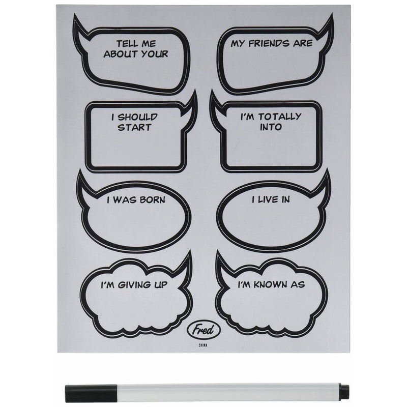 Fred CHIT CHATS Drink Marker Stickers, Set of 48
