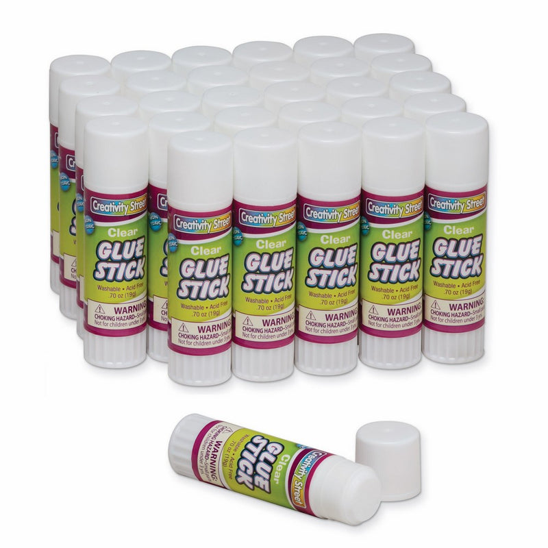 Creativity Street Large Glue Sticks, 30-Pack, White, .70-Ounce