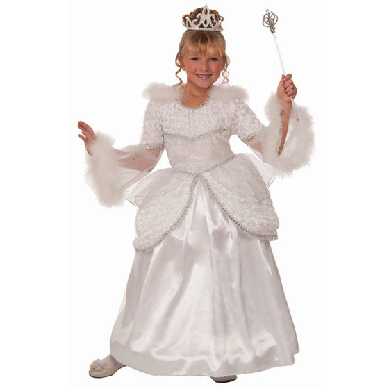 Forum Novelties Designer Collection Deluxe Snow Queen Costume Dress, Child Small