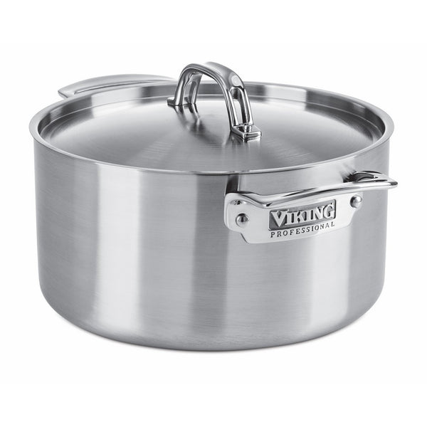 Viking Professional 5-Ply Stainless Steel Stockpot with Lid, 6 Quart