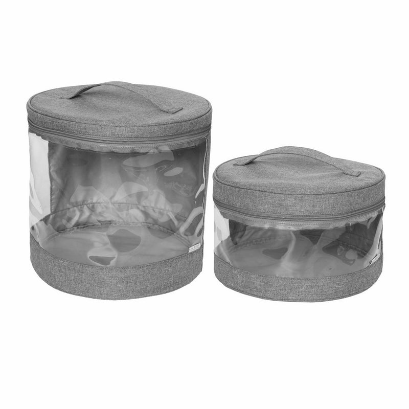 Jj Cole Clear Storage Bin Set Slate