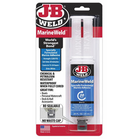 J-B Weld 50172 MarineWeld Marine Adhesive Epoxy Syringe - Dries White - 25ml