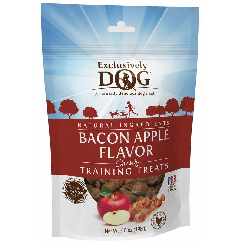 Exclusively Dog Bacon Apple Flavor Chewy Training Treats