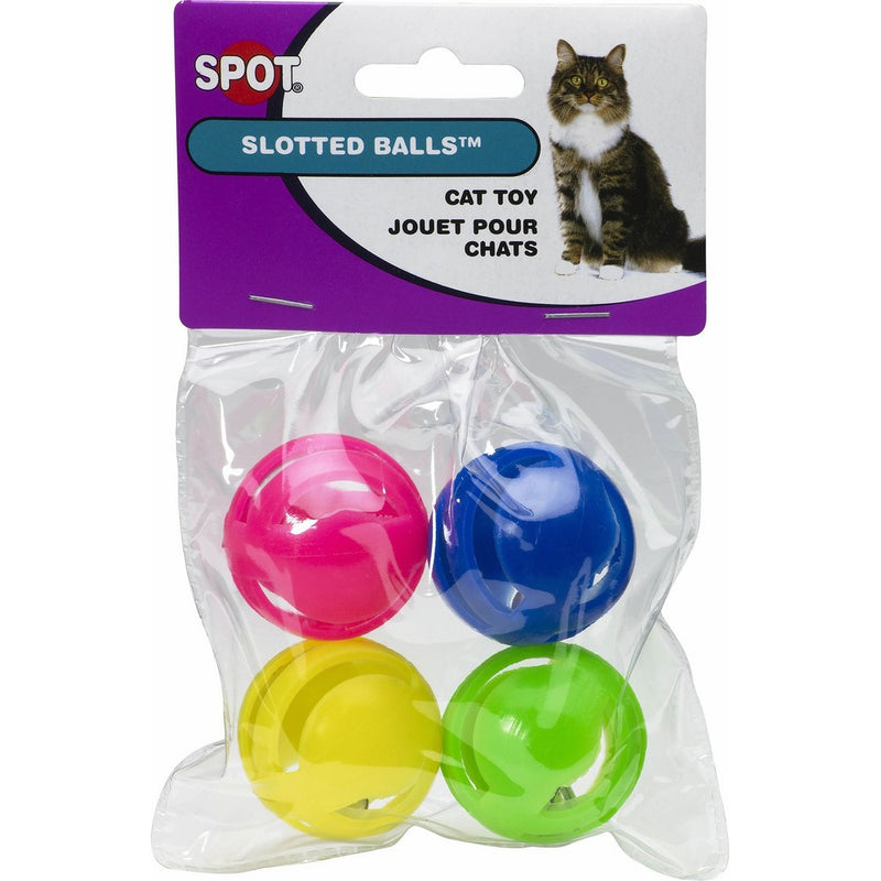 Ethical Slotted Balls Cat Toy, 4-Pack