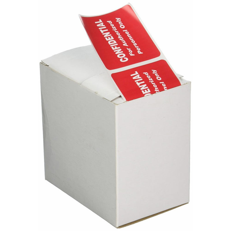 Tabbies 40570 Medical Labels for Confidential, 2 x 2, Red, 500/Roll