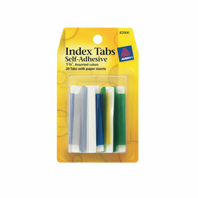 Avery Index Tabs with Writable Inserts, 1.75 Inches, 20 Assorted Tabs (82000)