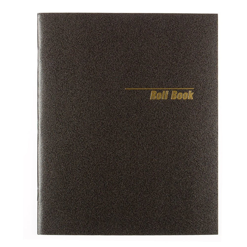 National 43523 Roll Call Book, 9-1/2 x 7-7/8, Black, 48 Pages