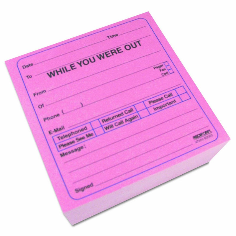 Rediform 47696 While You Were Out Self-Sticking Mega Message Cube, 4 x 4, 512 Forms