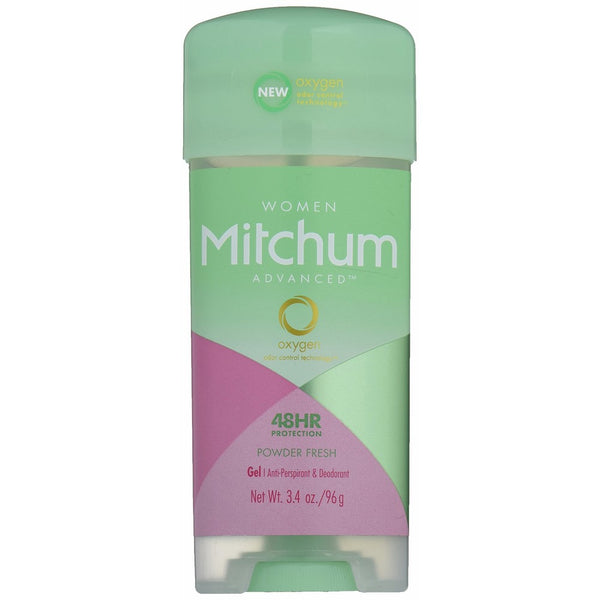 Mitchum Anti-Perspirant & Deodorant for Women, Power Gel, Powder Fresh, 3.4 oz (96 g) (Pack of 4)