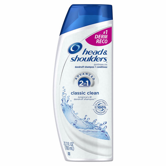 Head and Shoulders Classic Clean 2-in-1 Anti-Dandruff Shampoo Conditioner (Pack of 2)