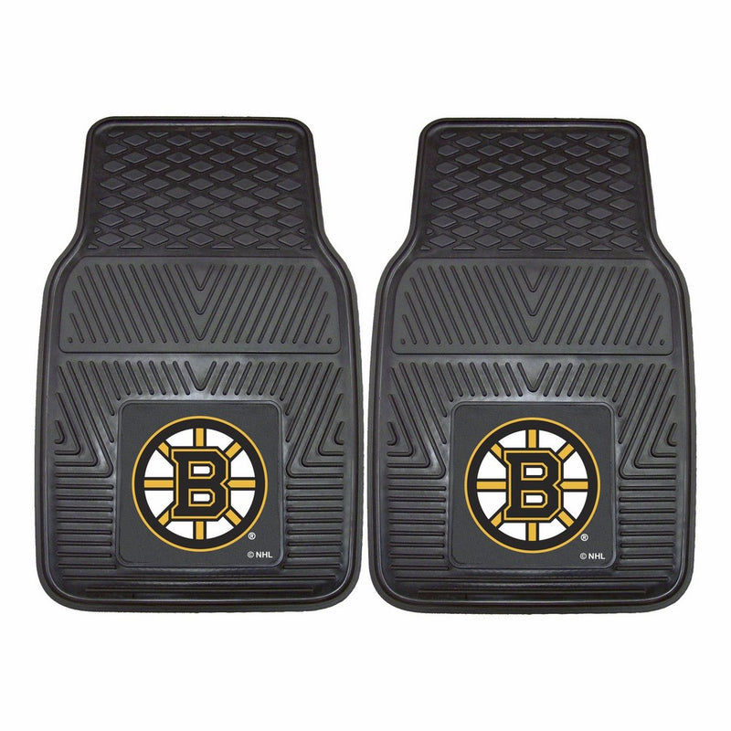 FANMATS 10497 NHL Boston Bruins Vinyl Heavy Duty Car Mat , 18"x27"
