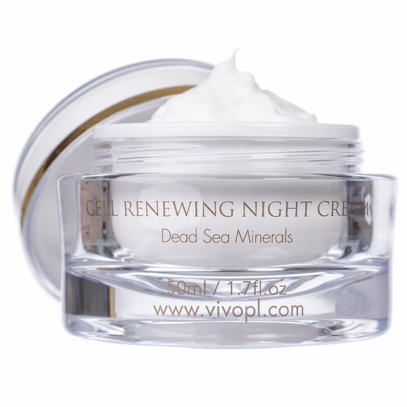 Vivo Per Lei Cell Renewal Anti Aging Night Cream, Look Younger, Not Oily or Sticky, 1.7 Fl. Oz.