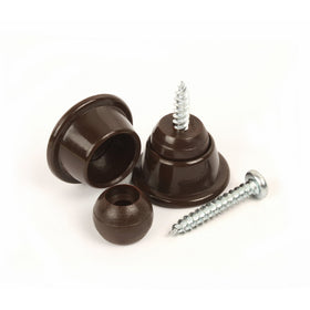 Slipstick CB215 Swivel Glide Floor Protector Sliders for Chair Feet / Furniture Legs (set of 8) 1-Inch - Chocolate Brown