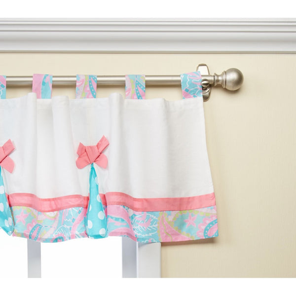 My Baby Sam Pixie Baby Curtain Valance, Aqua