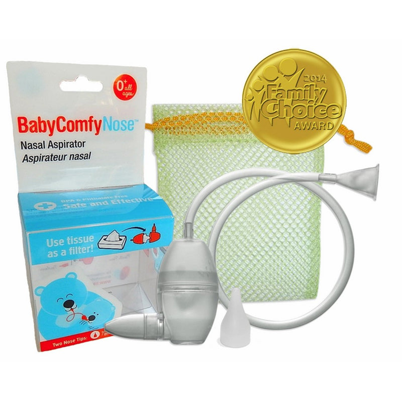 BabyComfy Nasal Aspirator -- The Snotsucker -- Hygienically & Safely Removes Baby's Nasal Mucus – Clear